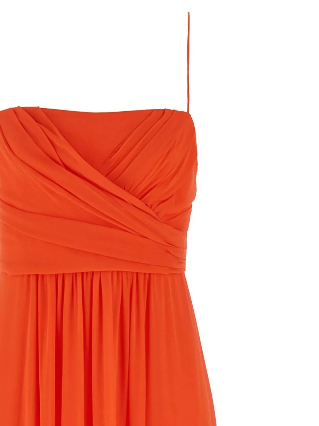 'S MAX MARA DRAPED FLOOR-LENGTH DRESS PLEATED SKIRT