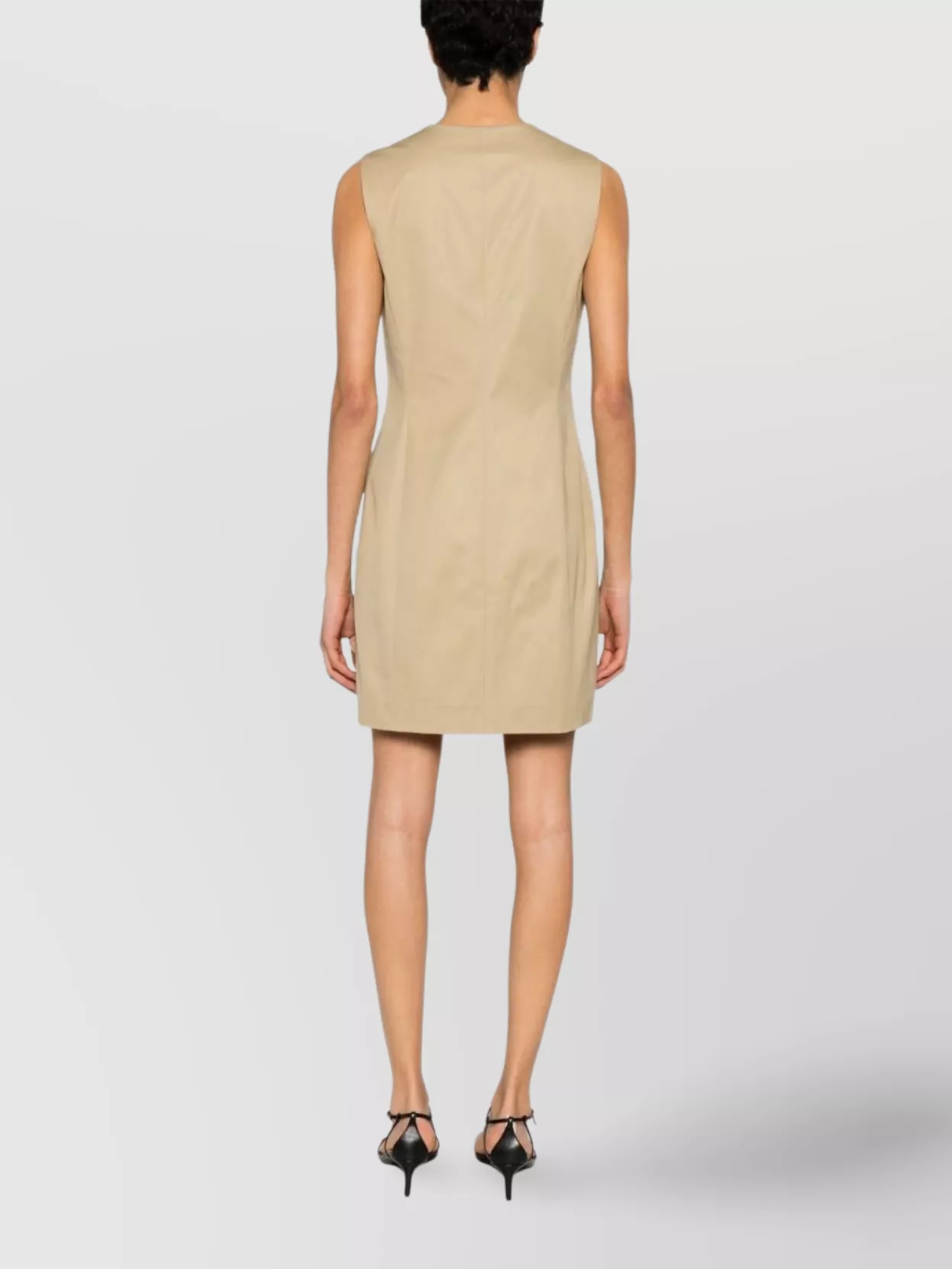 Theory Sleeveless V-Neck Blazer Knee Length