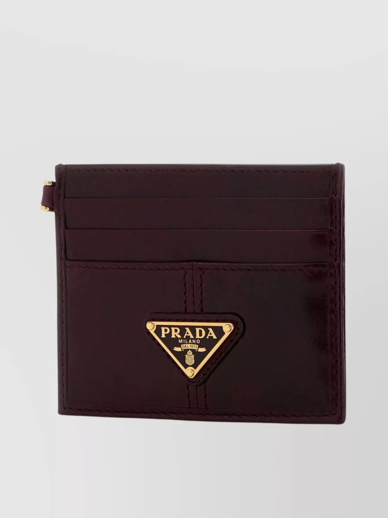 Prada Slim Leather Card Holder With Compact Design