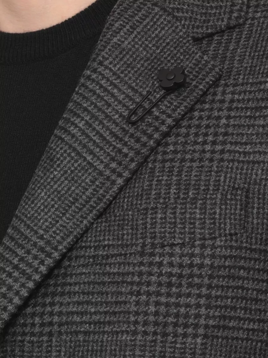 Lardini Wool Cashmere Prince Of Wales Single Breasted Suit