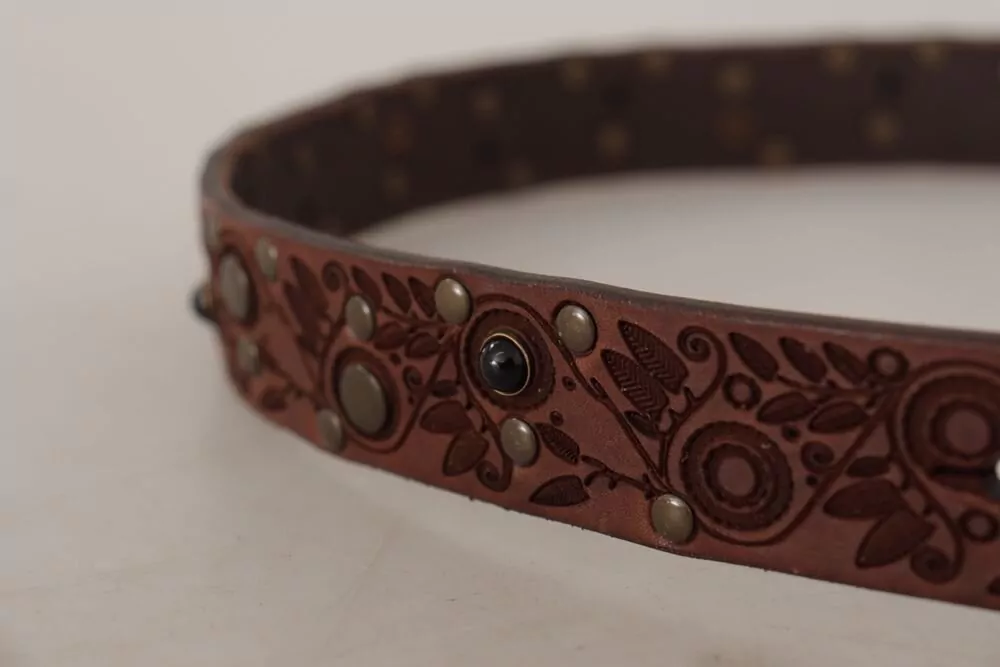 Dolce&Gabbana Leather Embossed Belt