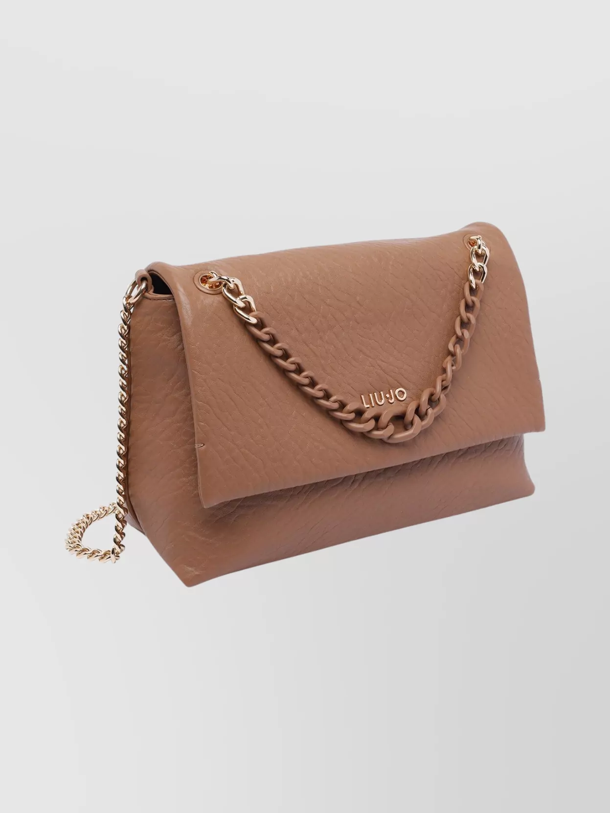 Liu •jo Crossbody Bag With Chain And Flap In Brown