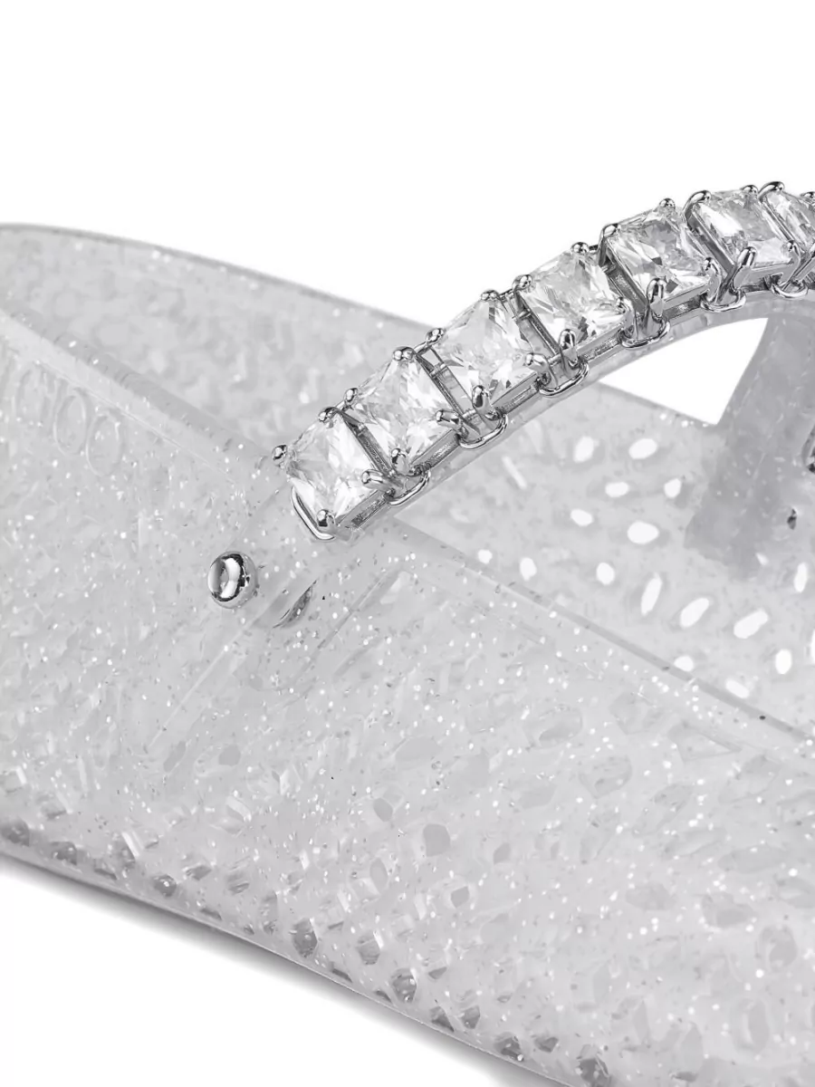 Jimmy Choo Crystal-Embellished Ballerina Shoes