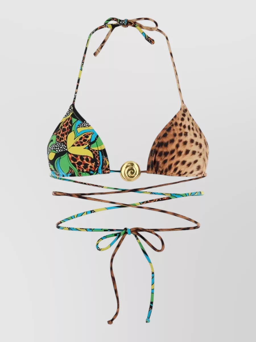 Reina Olga printed bikini top