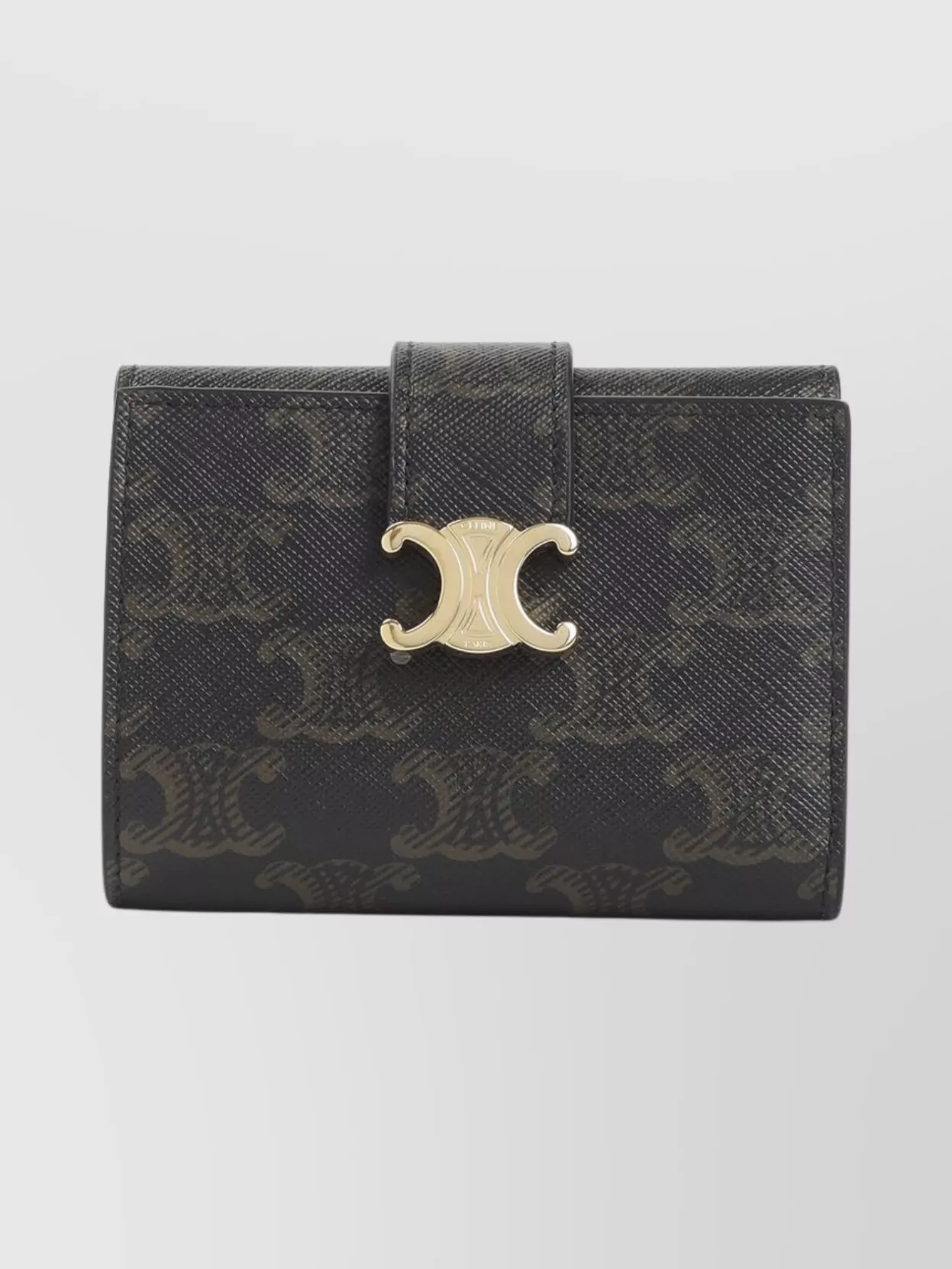 Celine Compact Textured Strap Wallet