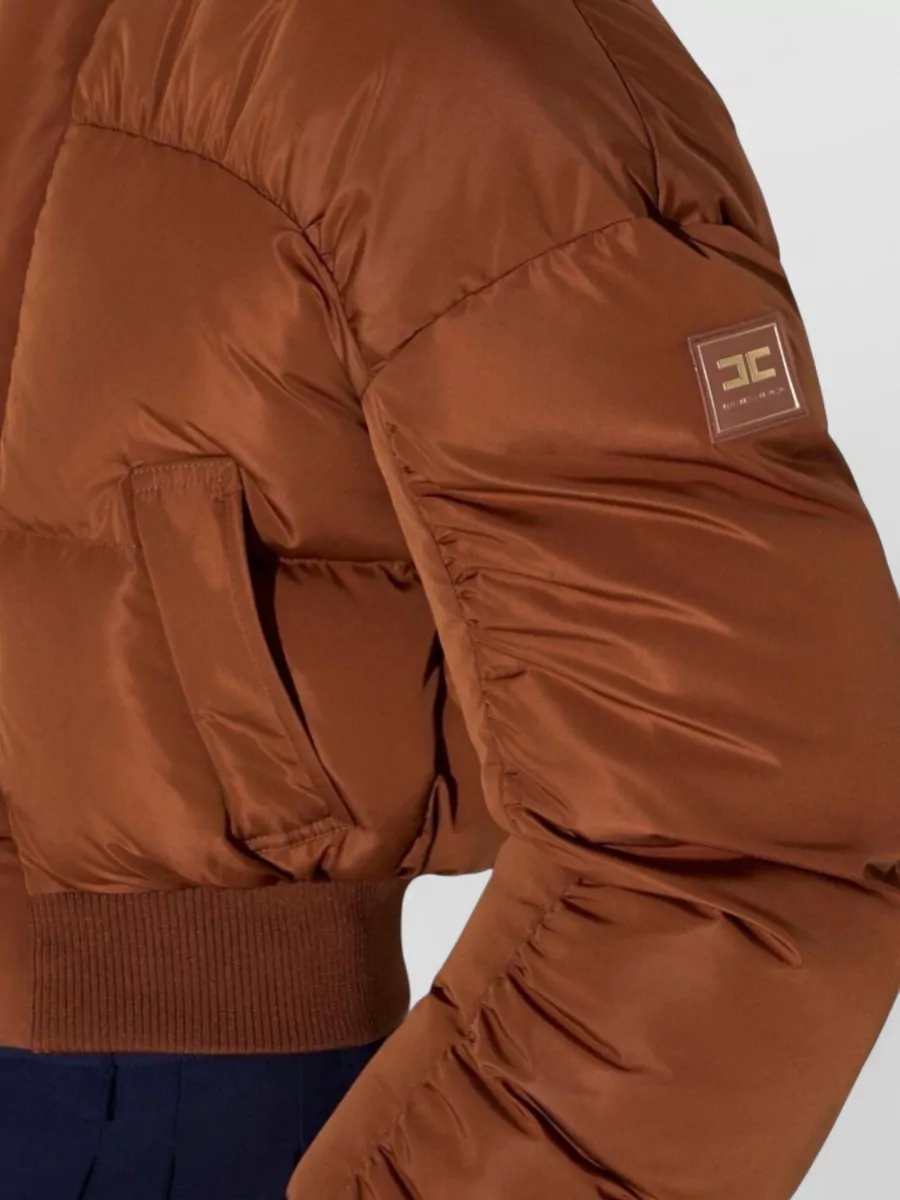 Elisabetta Franchi Down Cropped Oversized Puffer Jacket