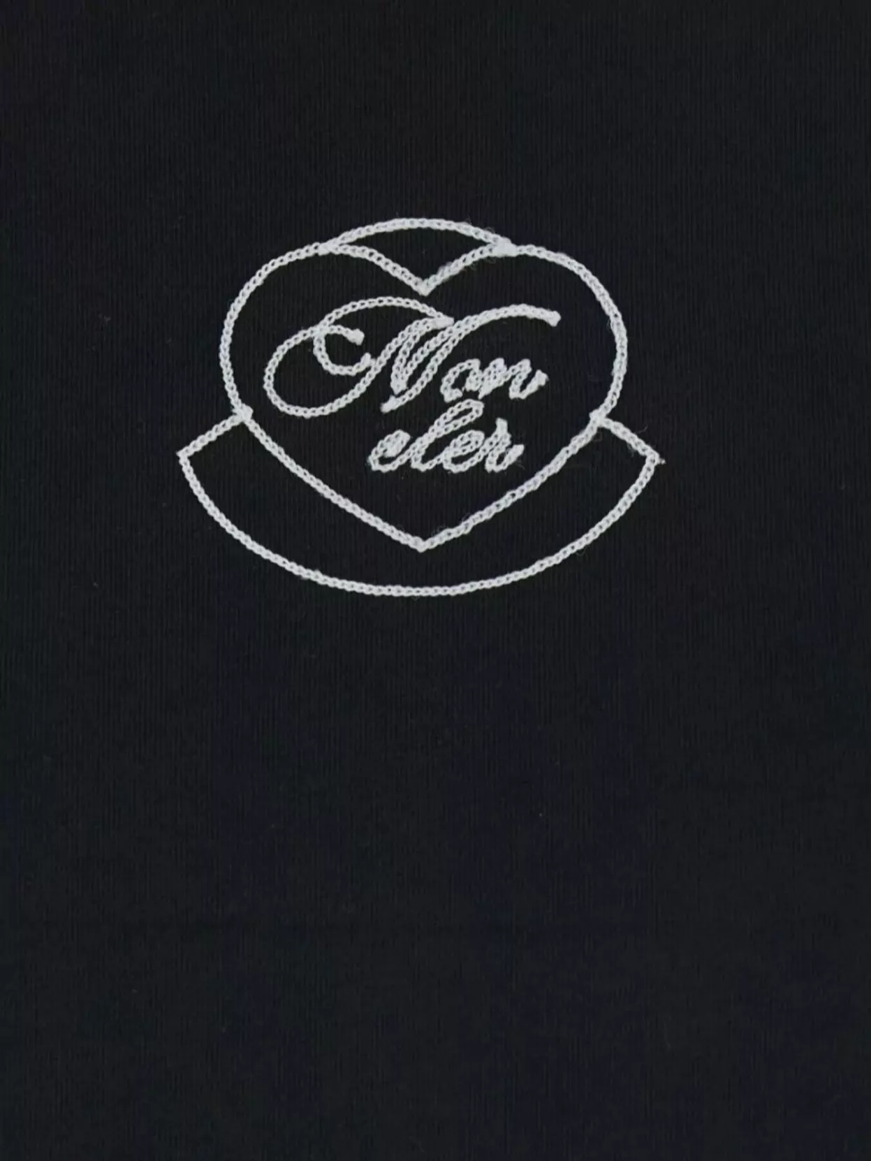Moncler Heart Motif Crew Neck Short Sleeve Top