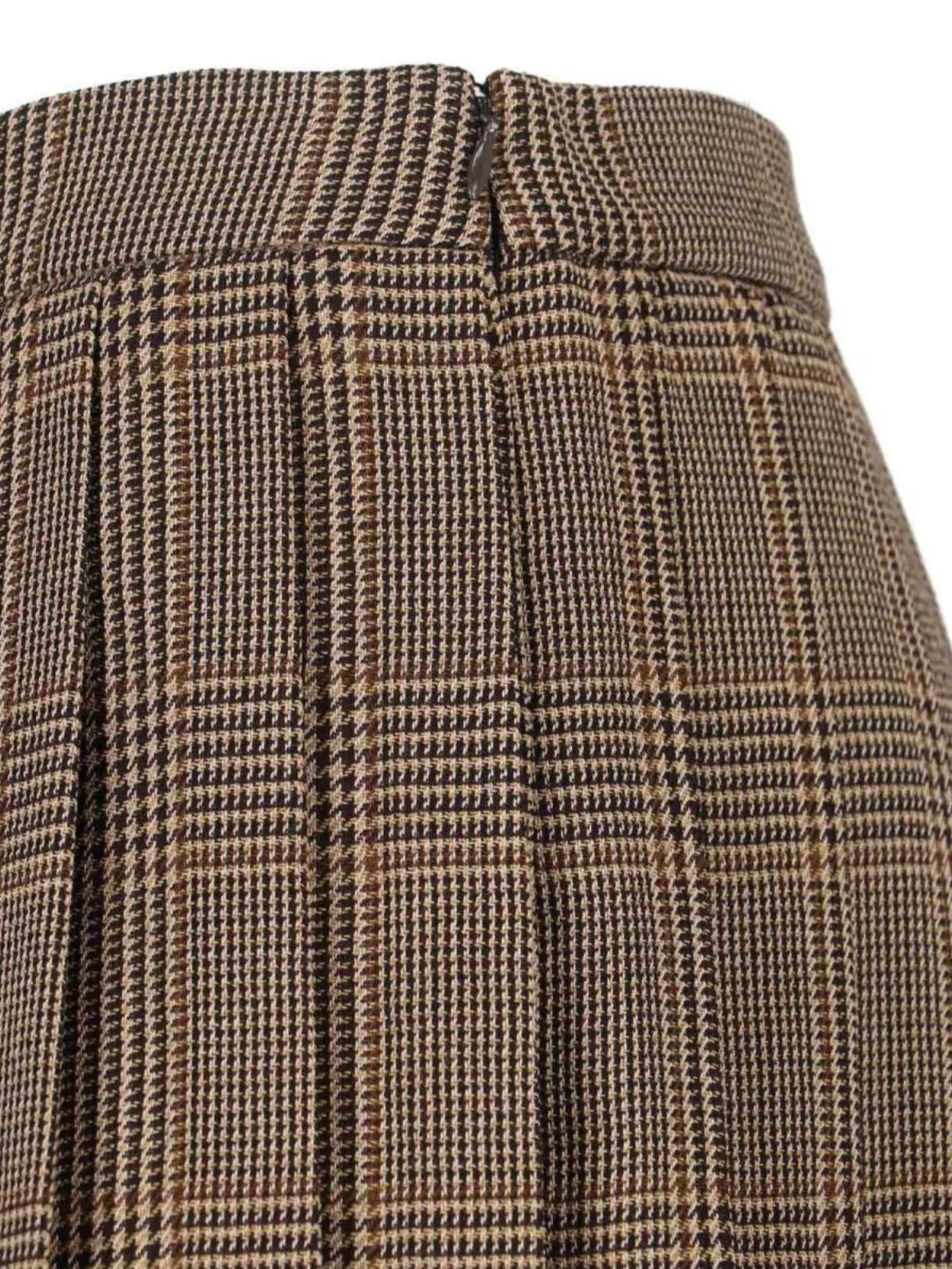 Golden Goose Midi And Mini Skirt With Checkered Pattern In Brown