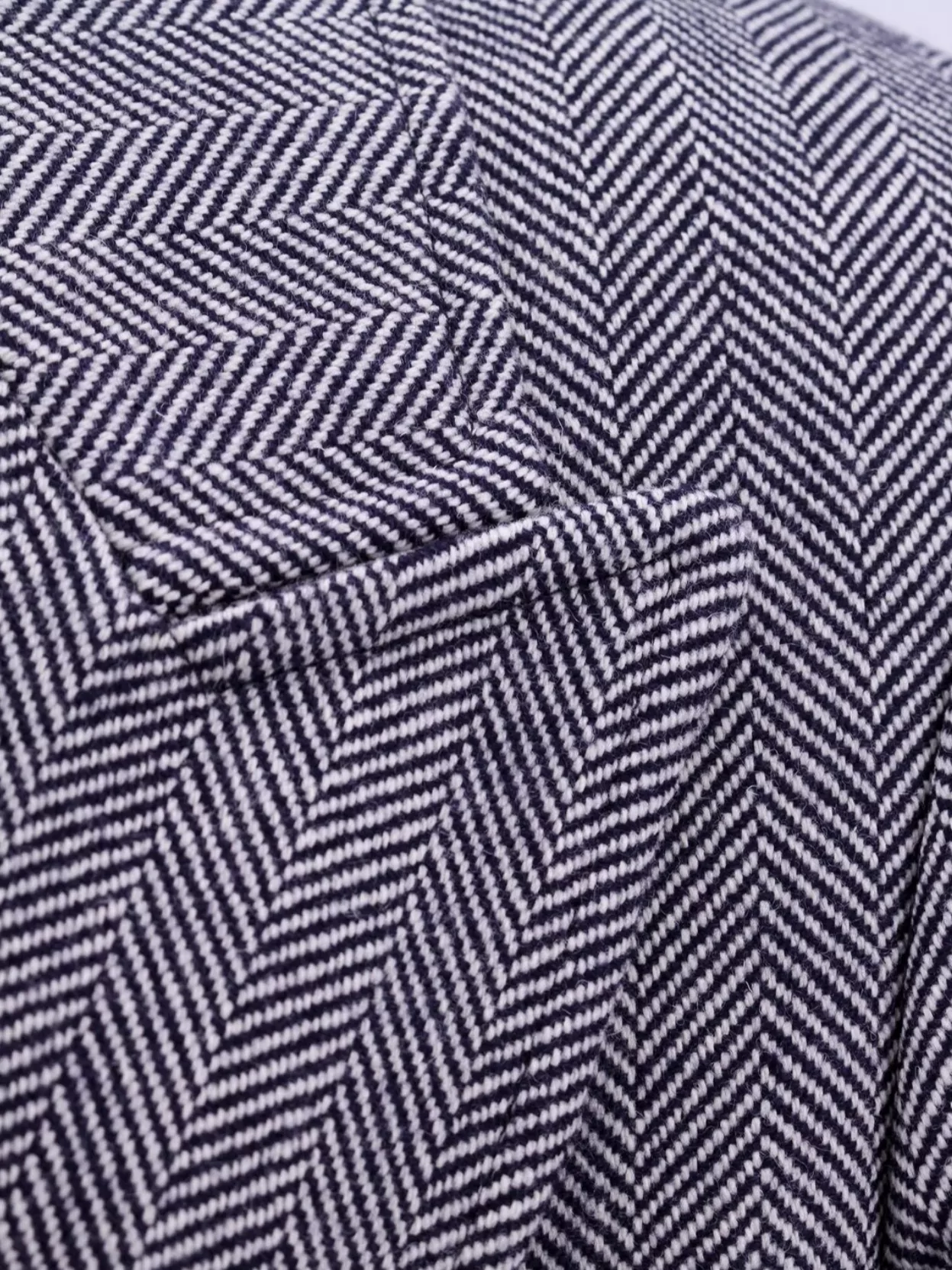 Ami Paris Coat Wool Herringbone Motif