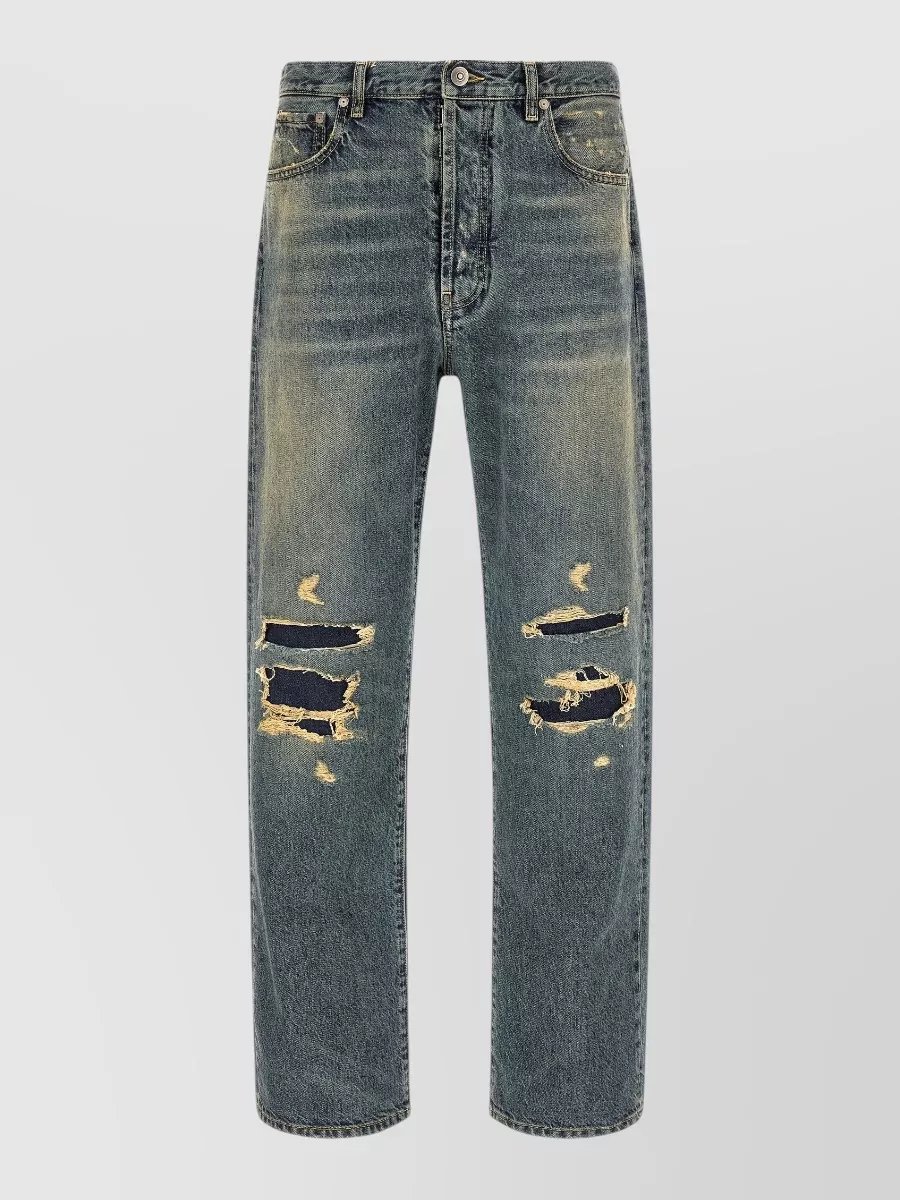 Maison Margiela high-rise straight-leg distressed denim jeans