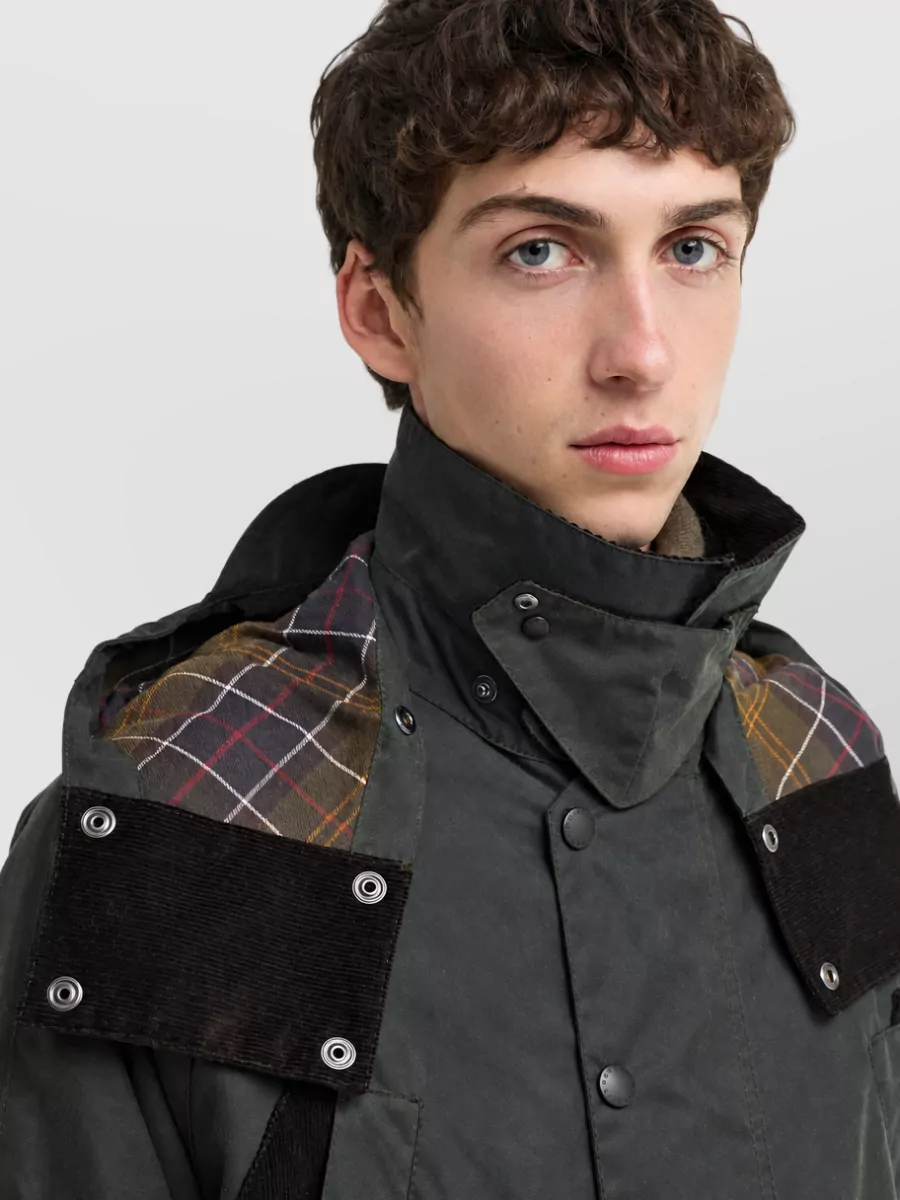 Barbour Waxed Cotton Long Padded Coat