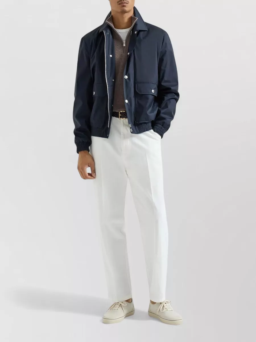 Brunello Cucinelli Knitwear High Collar Long Sleeves Ribbed Trim