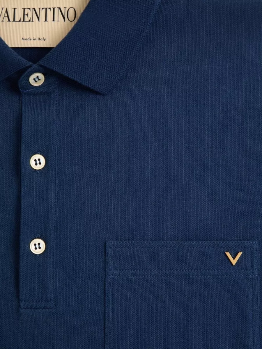 Valentino Cotton Piqué Regular-Fit Short-Sleeve Polo Shirt