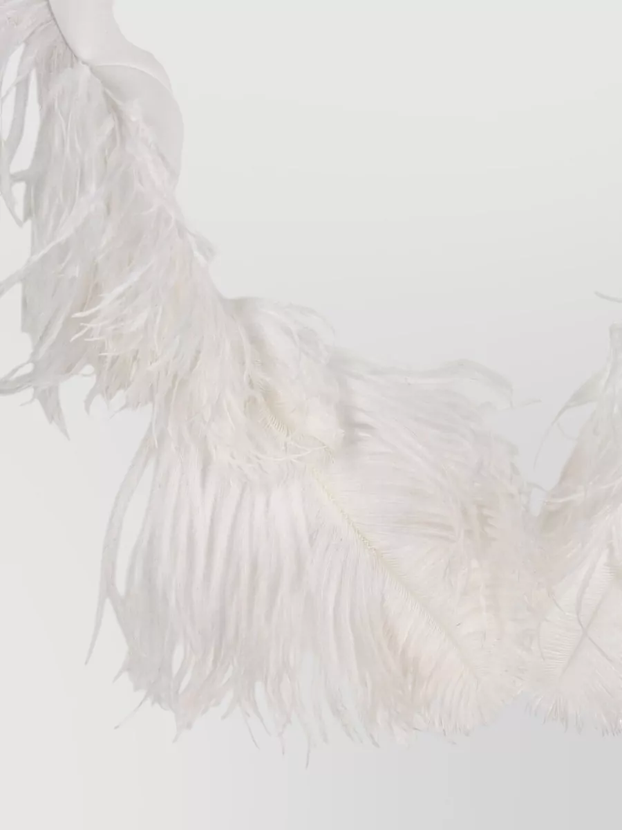 The Attico Halter Neck Dress Knee Length Feathers