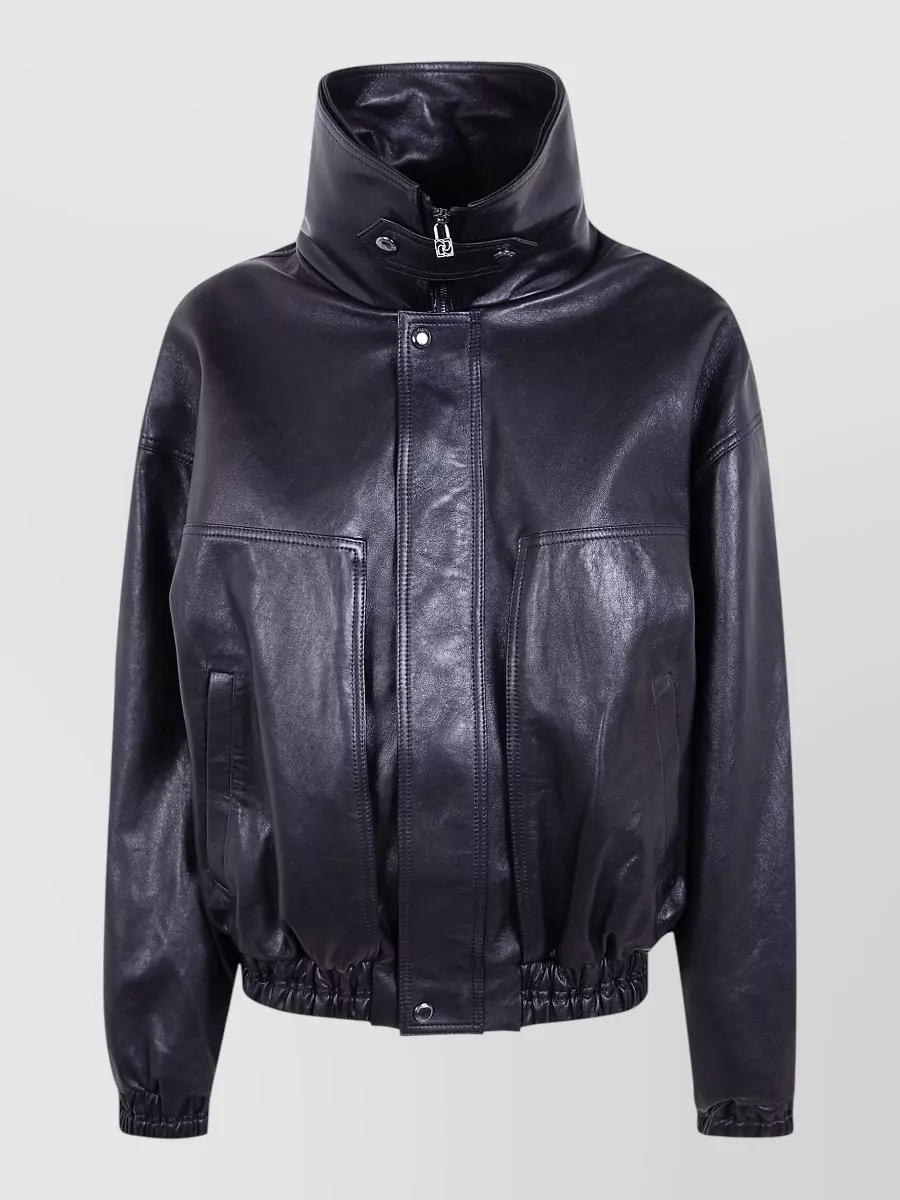 Magda Butrym Sheepskin Leather Bomber Jacket