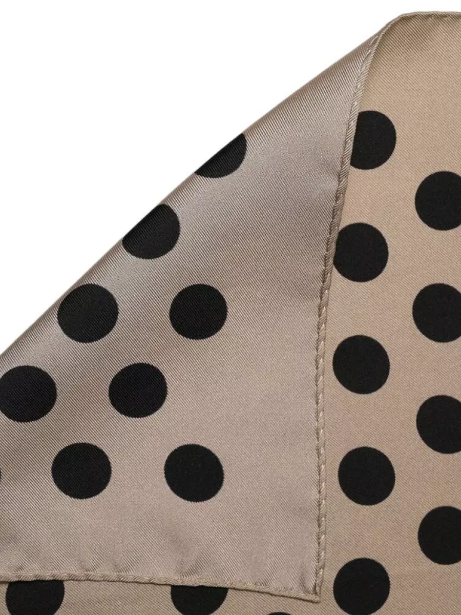 Dolce&Gabbana Silk Polka Dot Square Scarf
