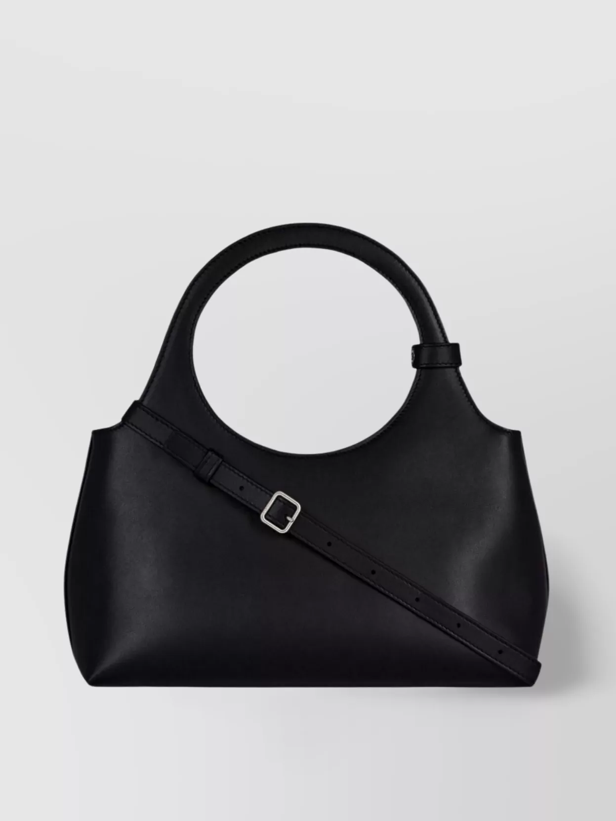 Courrèges Circular Top Handles Tote Bag With Buckle Detail