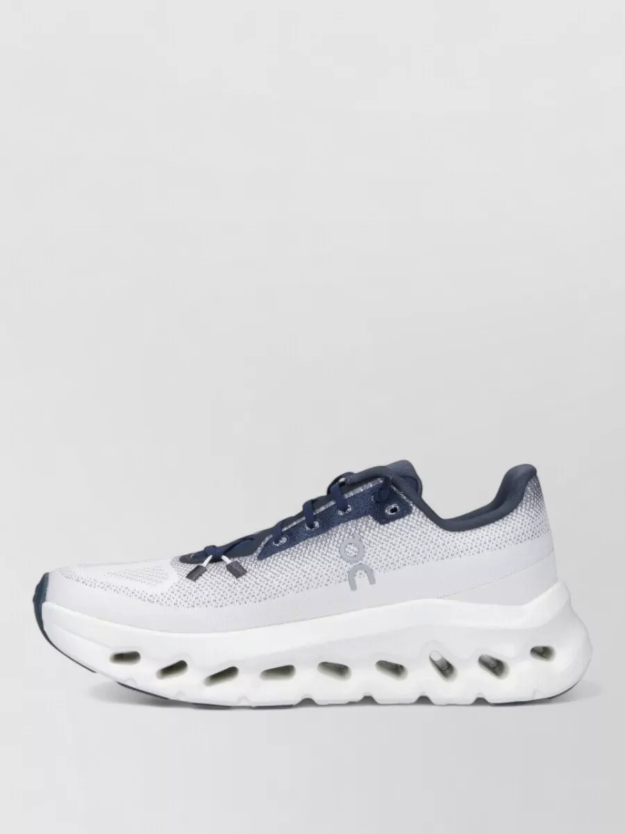 On Mesh Upper Low Top Rubber Outsole Sneakers