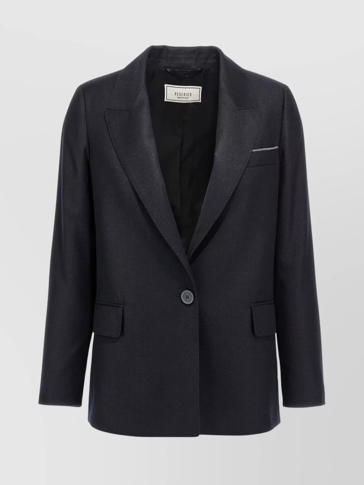 Peserico Shiny Blazer With Lapel And Pockets