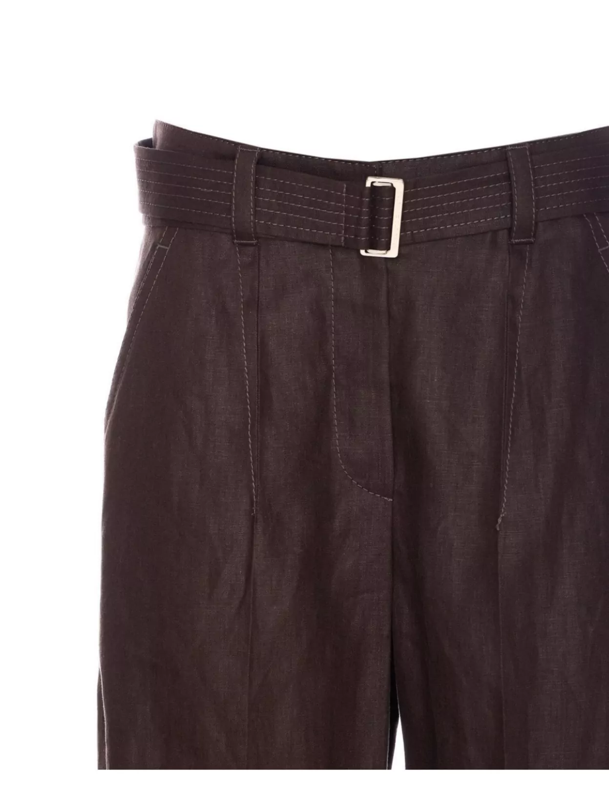 Brunello Cucinelli Trousers With Buckle Detail And Side Pockets