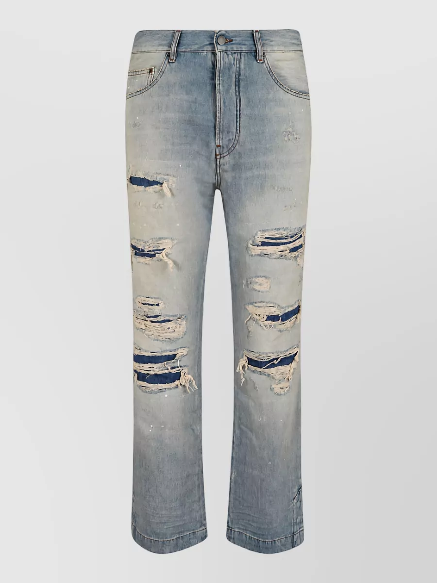 Amiri destroyed straight flare jeans
