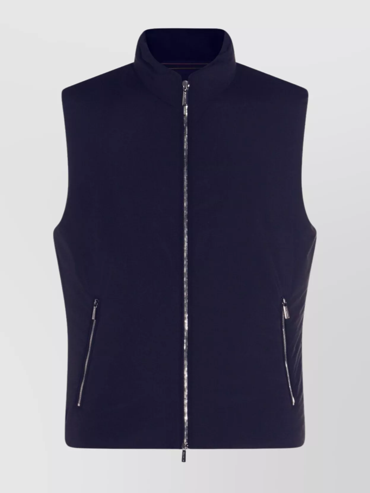Moorer Padded Jackets With High Collar And Side Zip Pockets In Blue