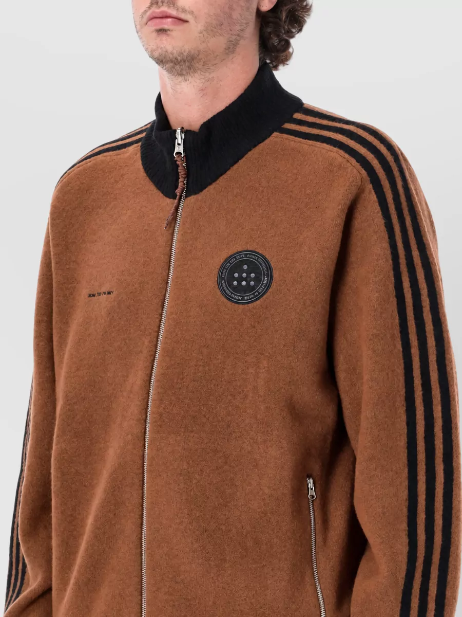 Adidas Originals Ribbed High Collar Knit Jacket
