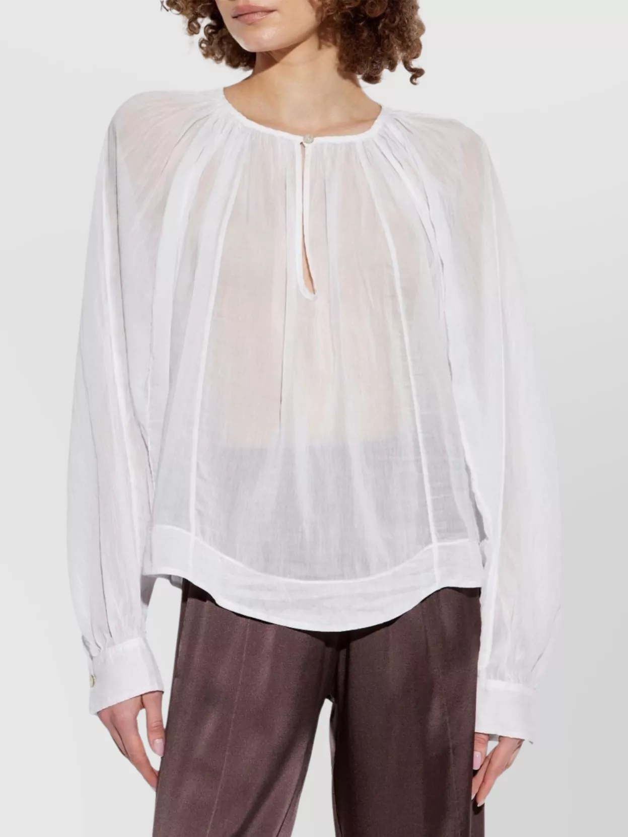 Forte Forte Silk And Cotton Blend Blouse With Button Detail