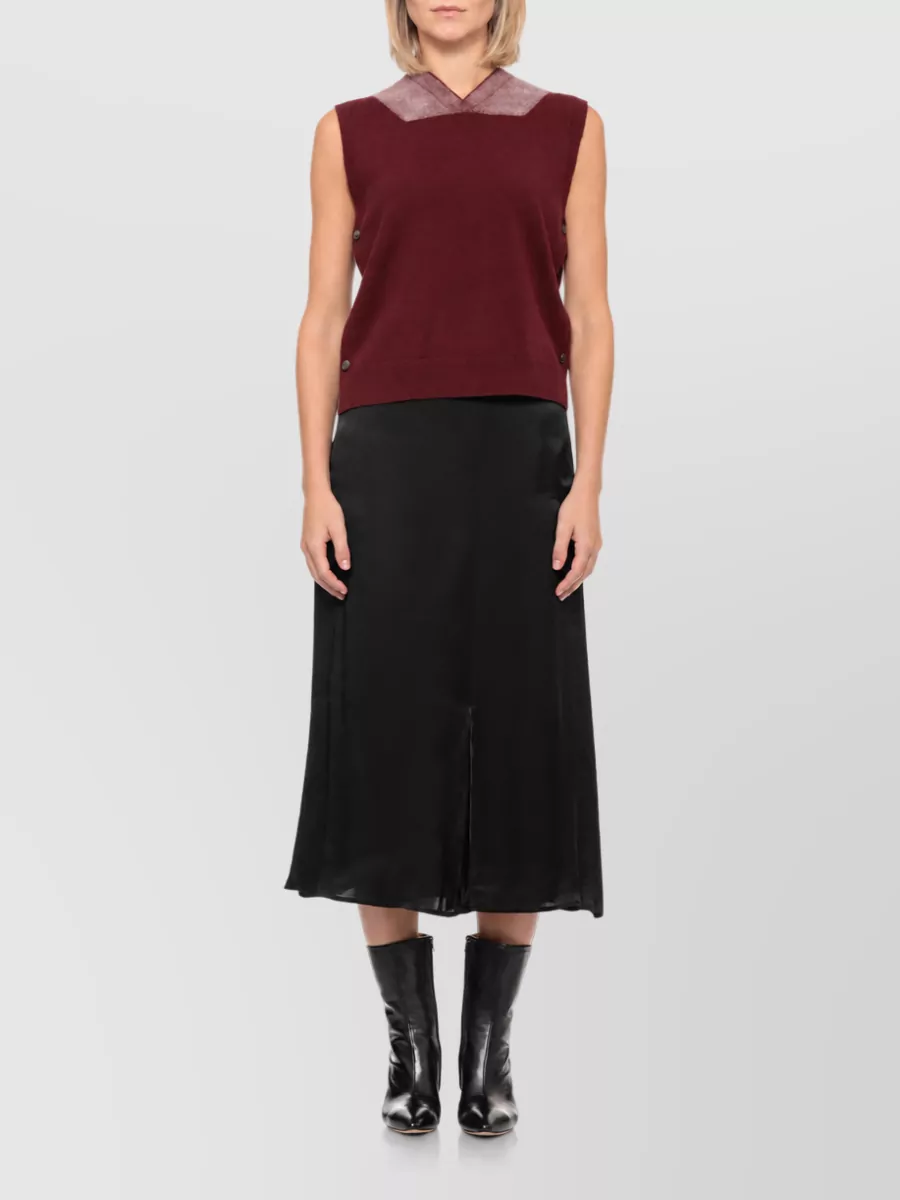 Maison Margiela Virgin wool sleeveless v-neck knitted vest