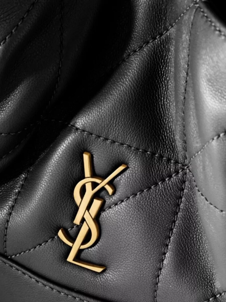 Saint Laurent Leather Quilted Mini Bucket Bag