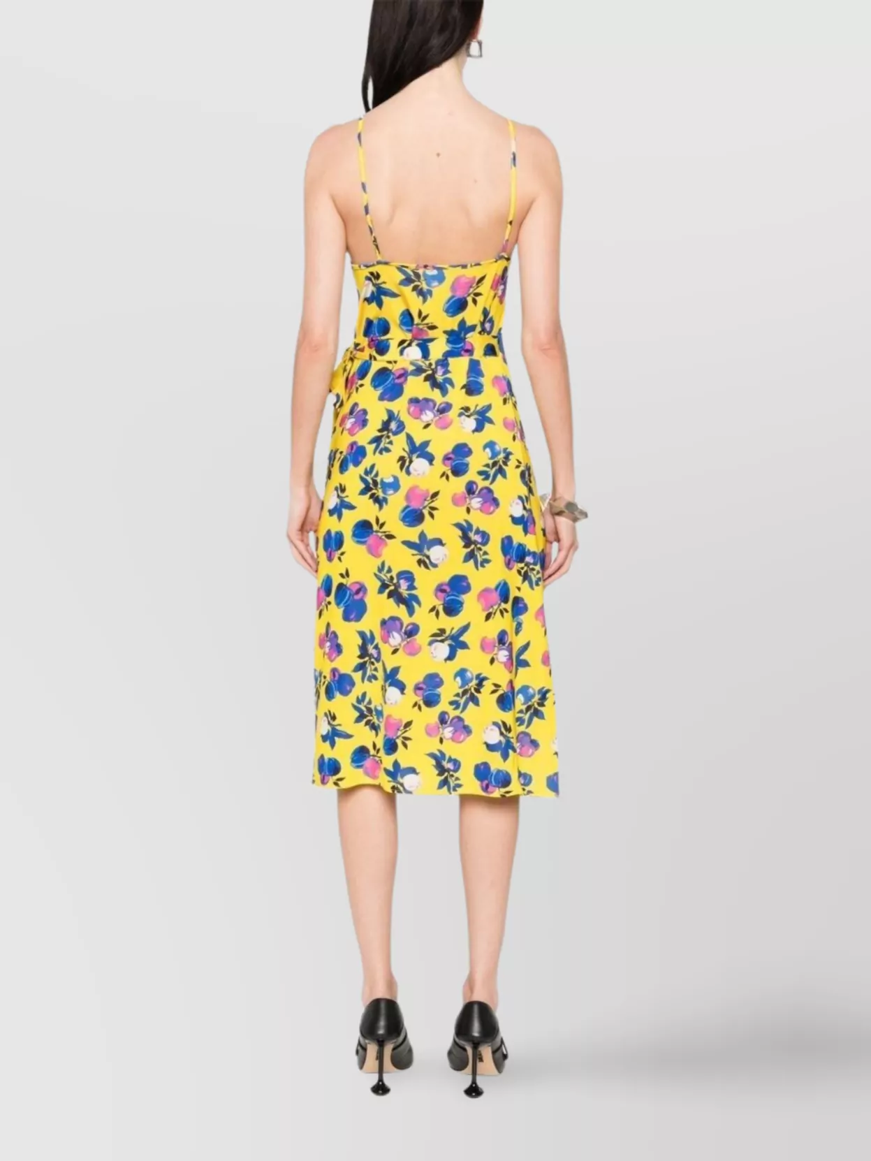 Coperni Floral Print Wrap Dress With Tie Waist