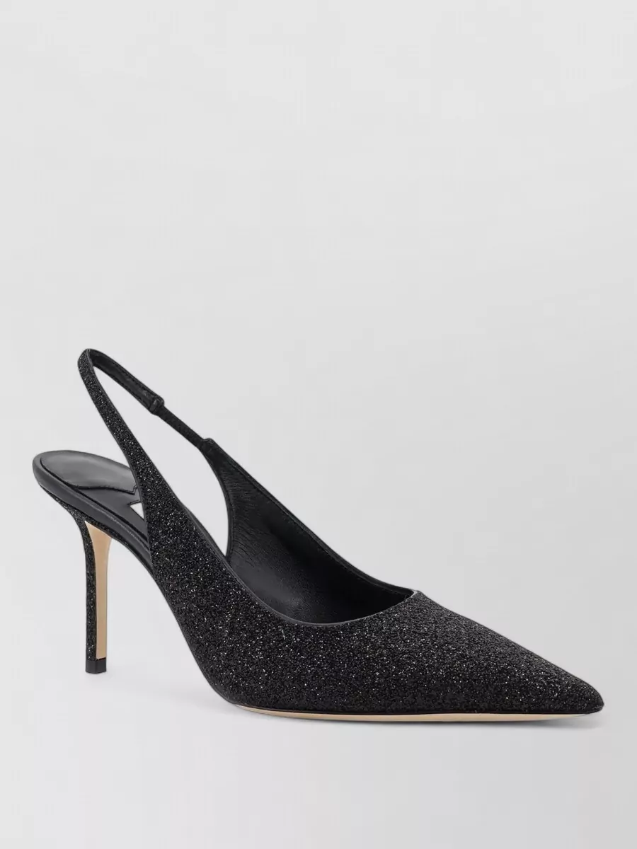 Jimmy Choo leather glitter pumps