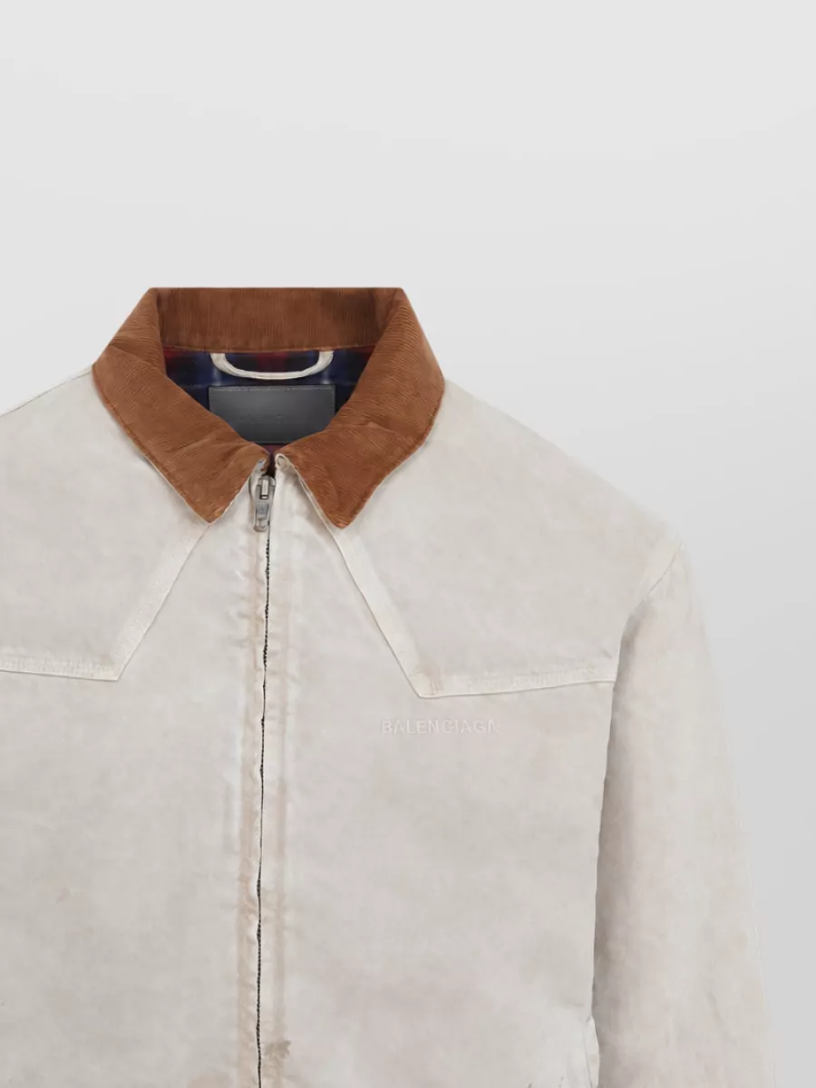 Balenciaga Denim Cropped Single-Breasted Jacket