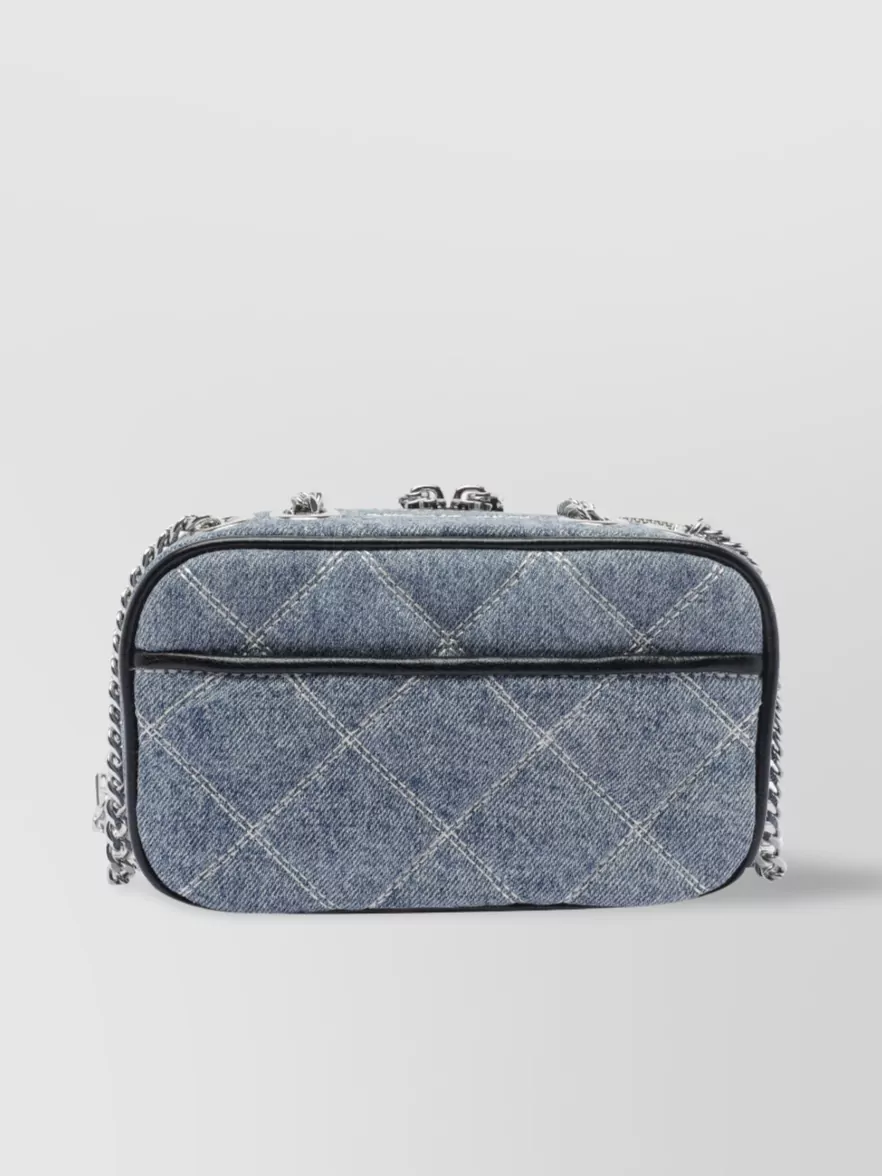 Marc Jacobs Denim Softshot Quilted Chain Strap Bag