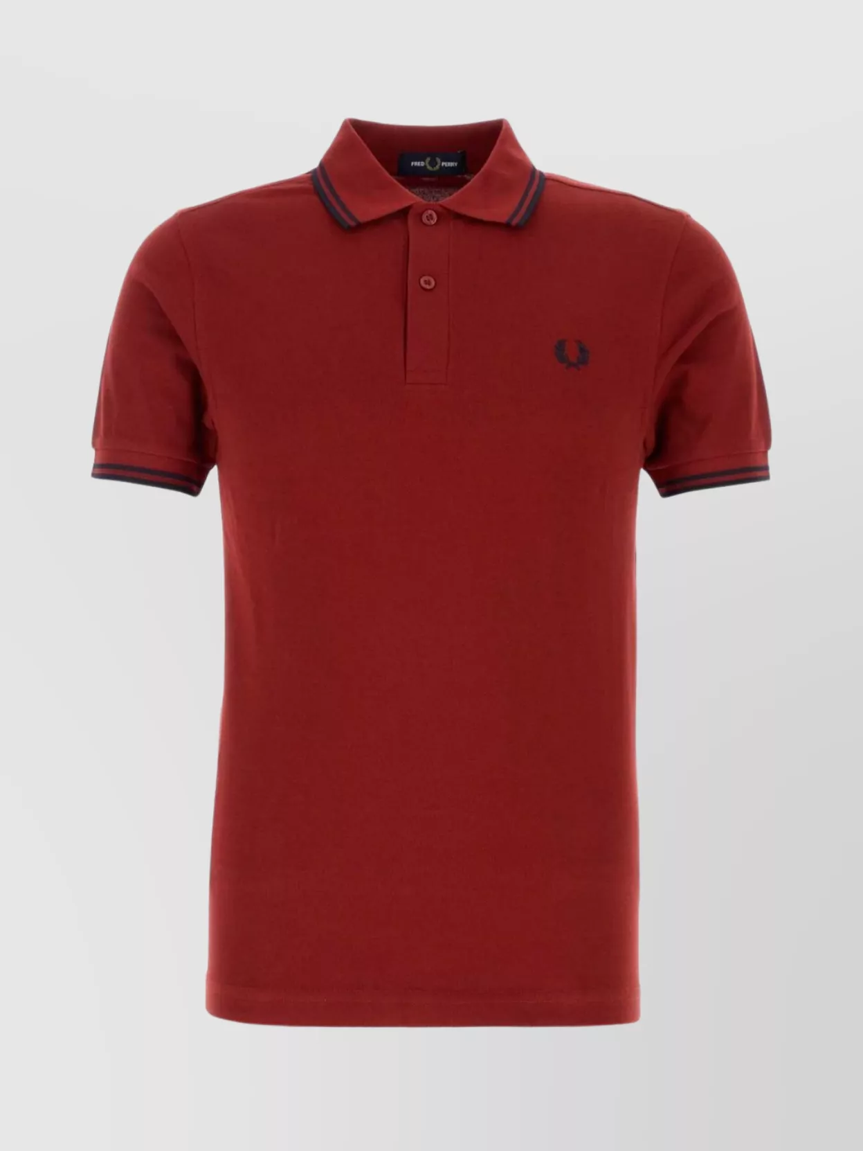 Fred Perry Piquet Polo Shirt With Ribbed Cuffs And Collar