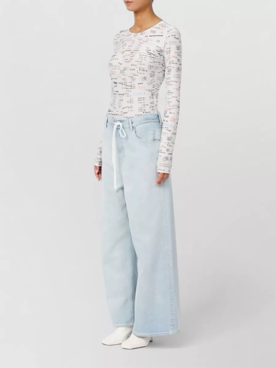 Mm6 Maison Margiela Denim Trousers Wide Leg Five Pocket