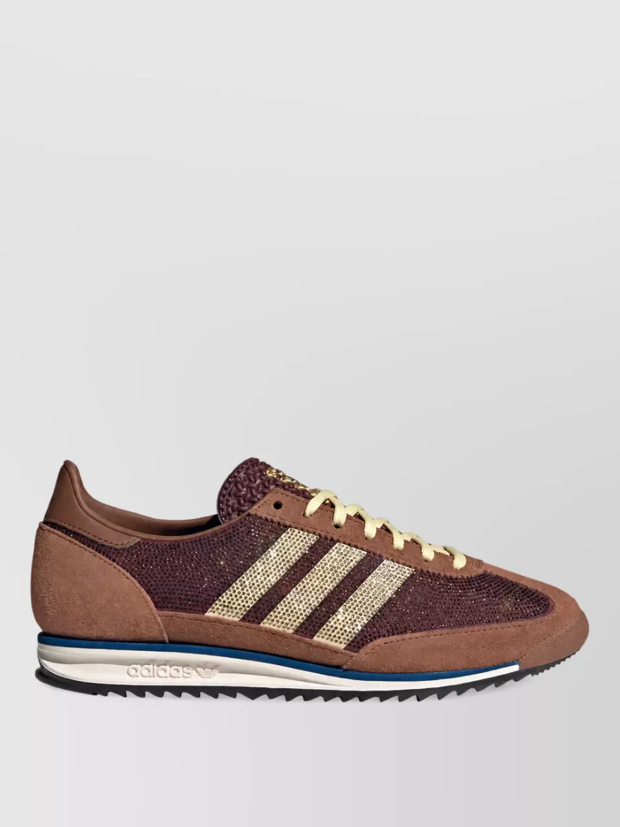 Adidas Suede Leather Crystal-Embellished Low-Top Sneakers