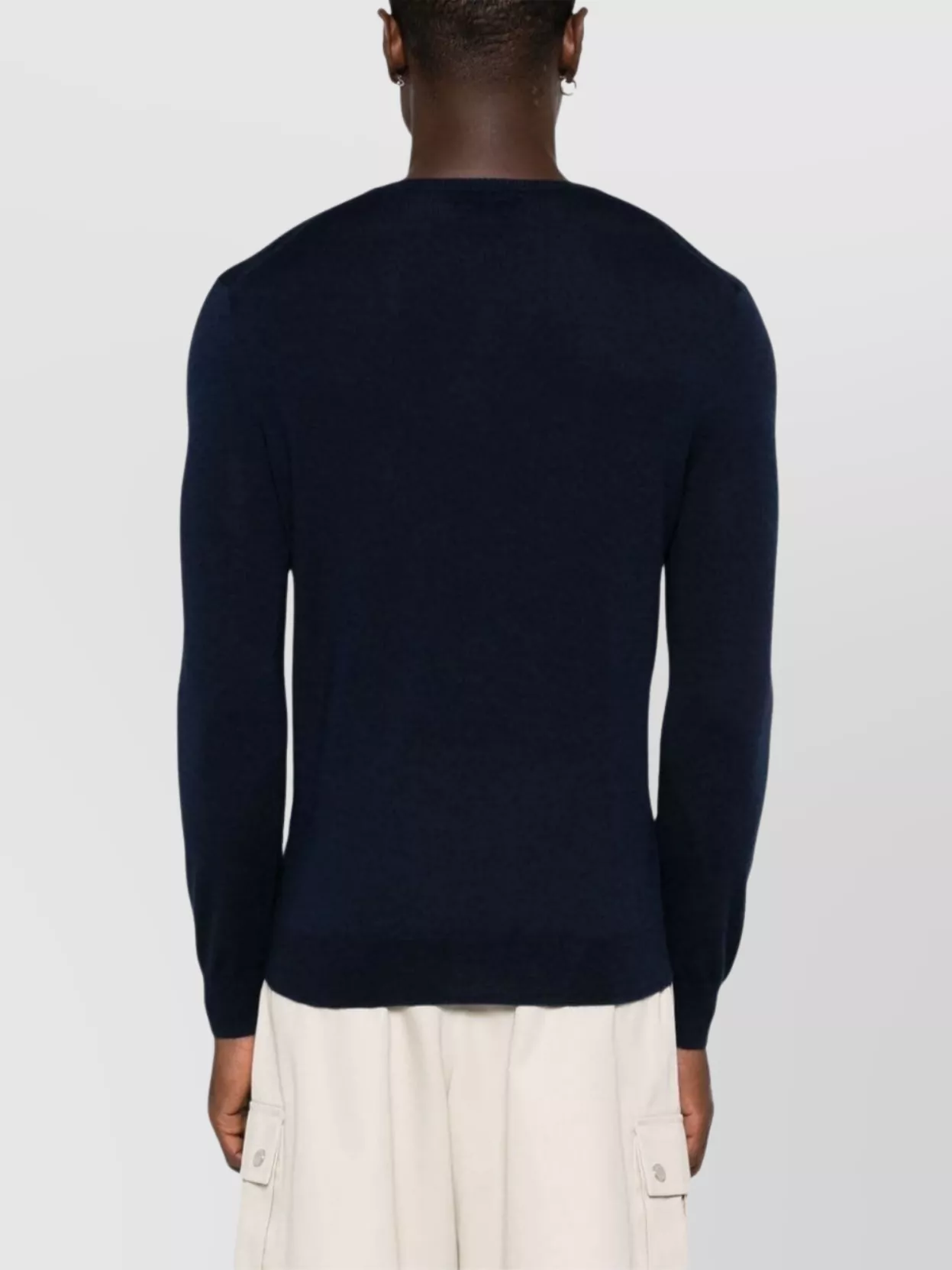 Ralph Lauren Knitted Crewneck Sweater Ribbed Trim