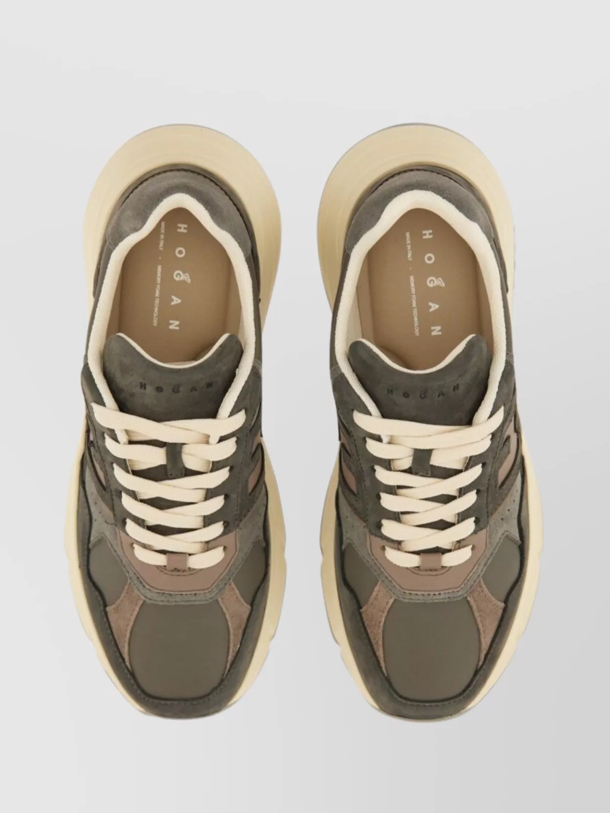 Hogan Sneakers Rubber Sole Suede Panels