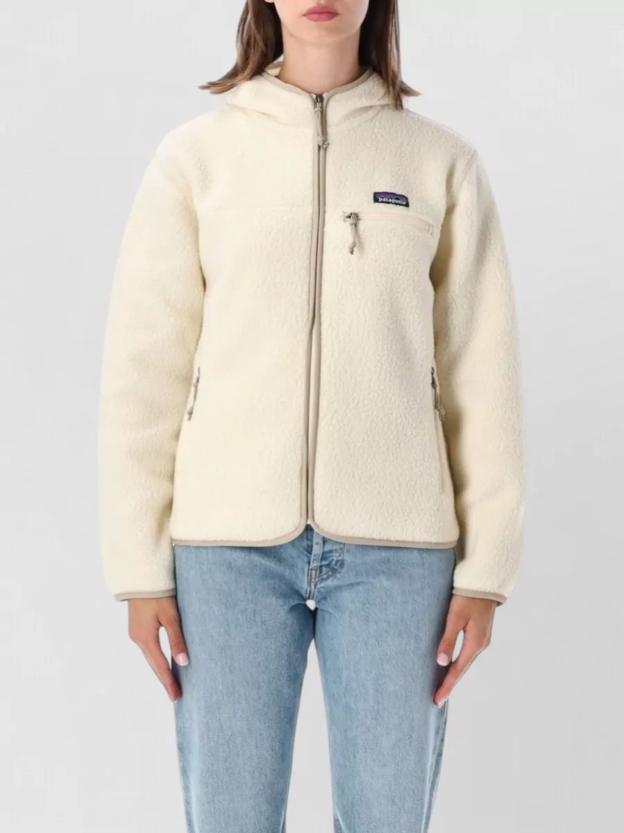 Patagonia fleece hooded zip-up jacket