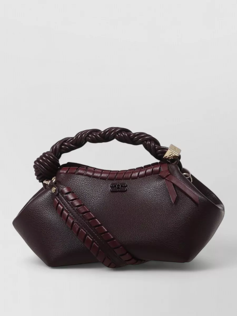 Ganni Bou small braided shoulder bag
