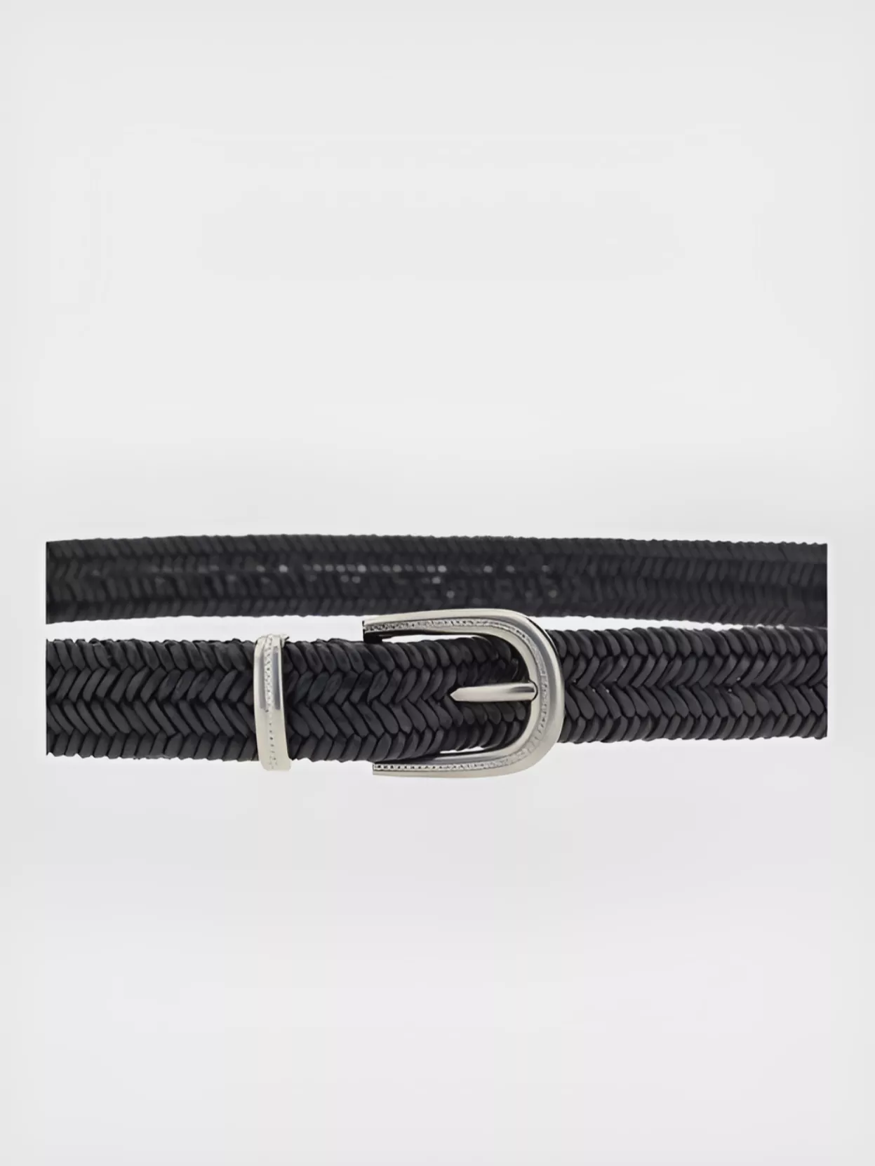 Brunello Cucinelli Braided Stretch Leather Belt