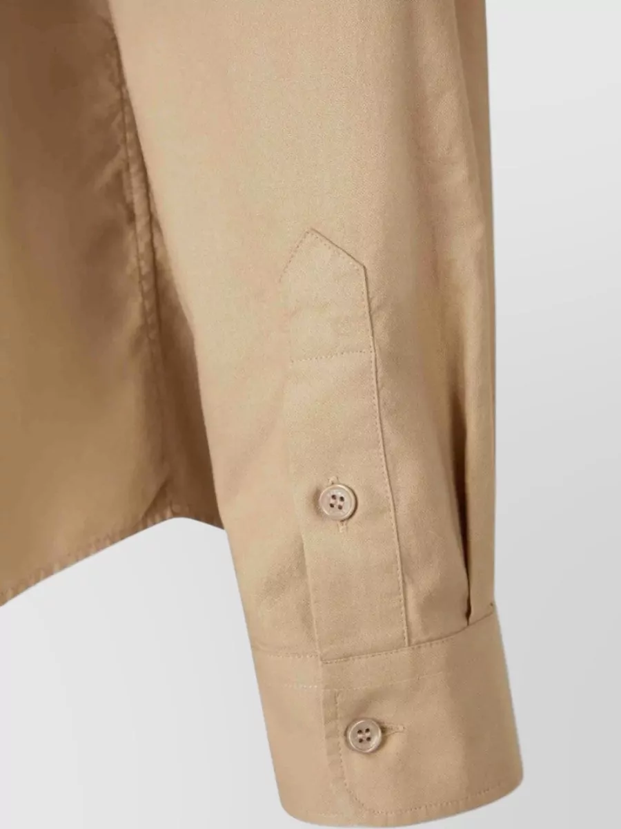 Balmain Logo Shirt Long Sleeves Button Down Collar