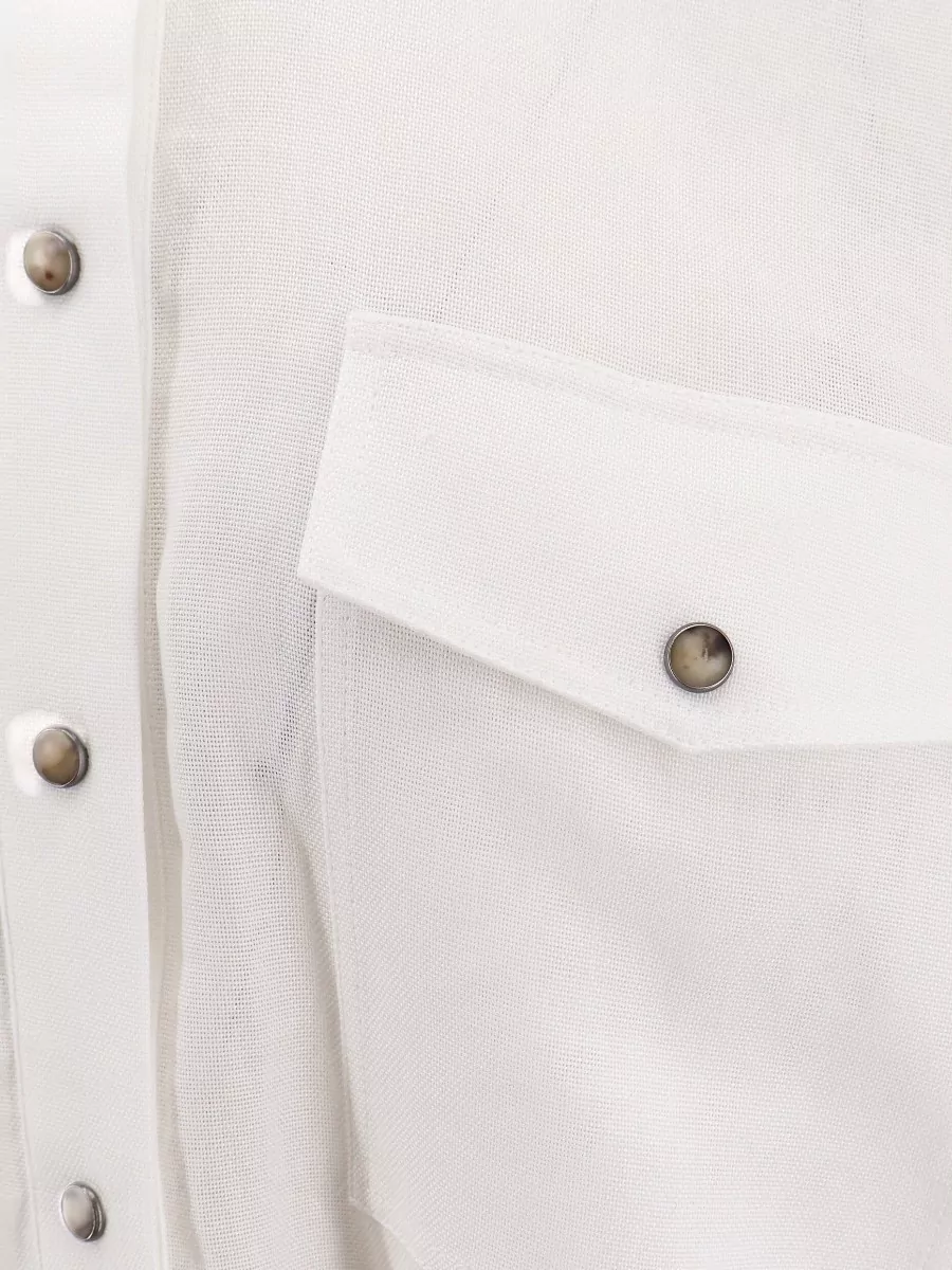 Brunello Cucinelli Cotton Long-Sleeve Shirt Jacket