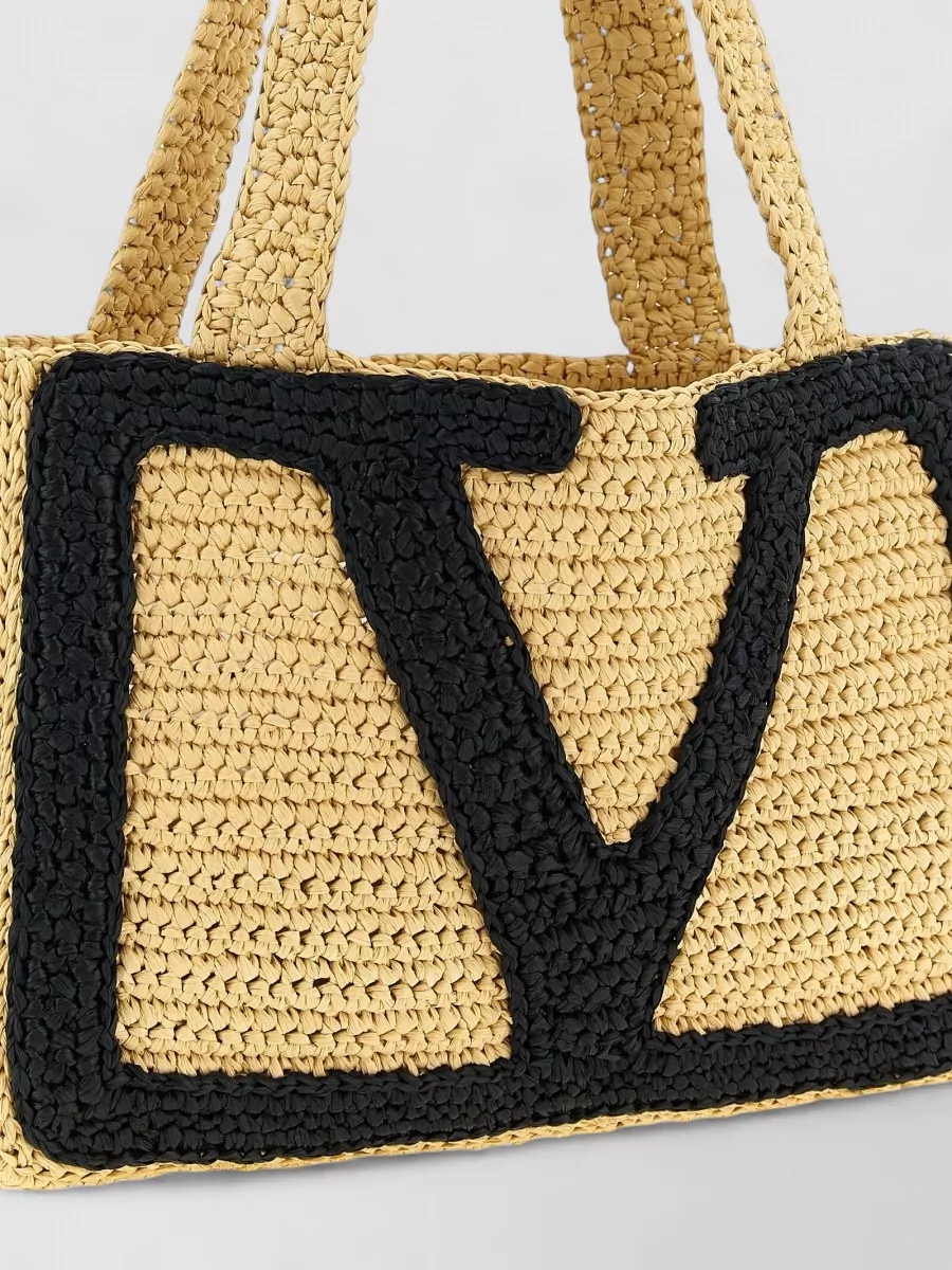 Valentino Garavani Viva Superstar Midi Tote Woven Texture