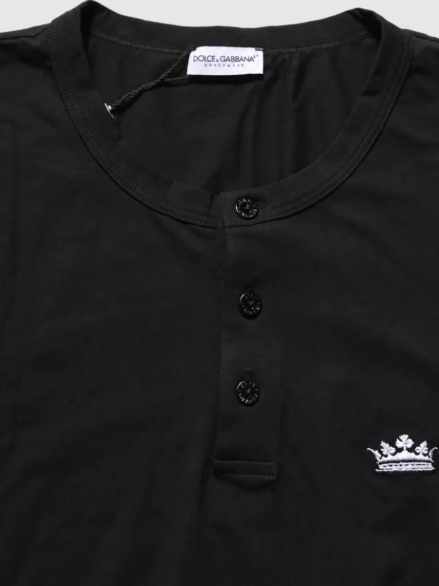 Dolce&Gabbana Short-Sleeve Henley T-Shirt