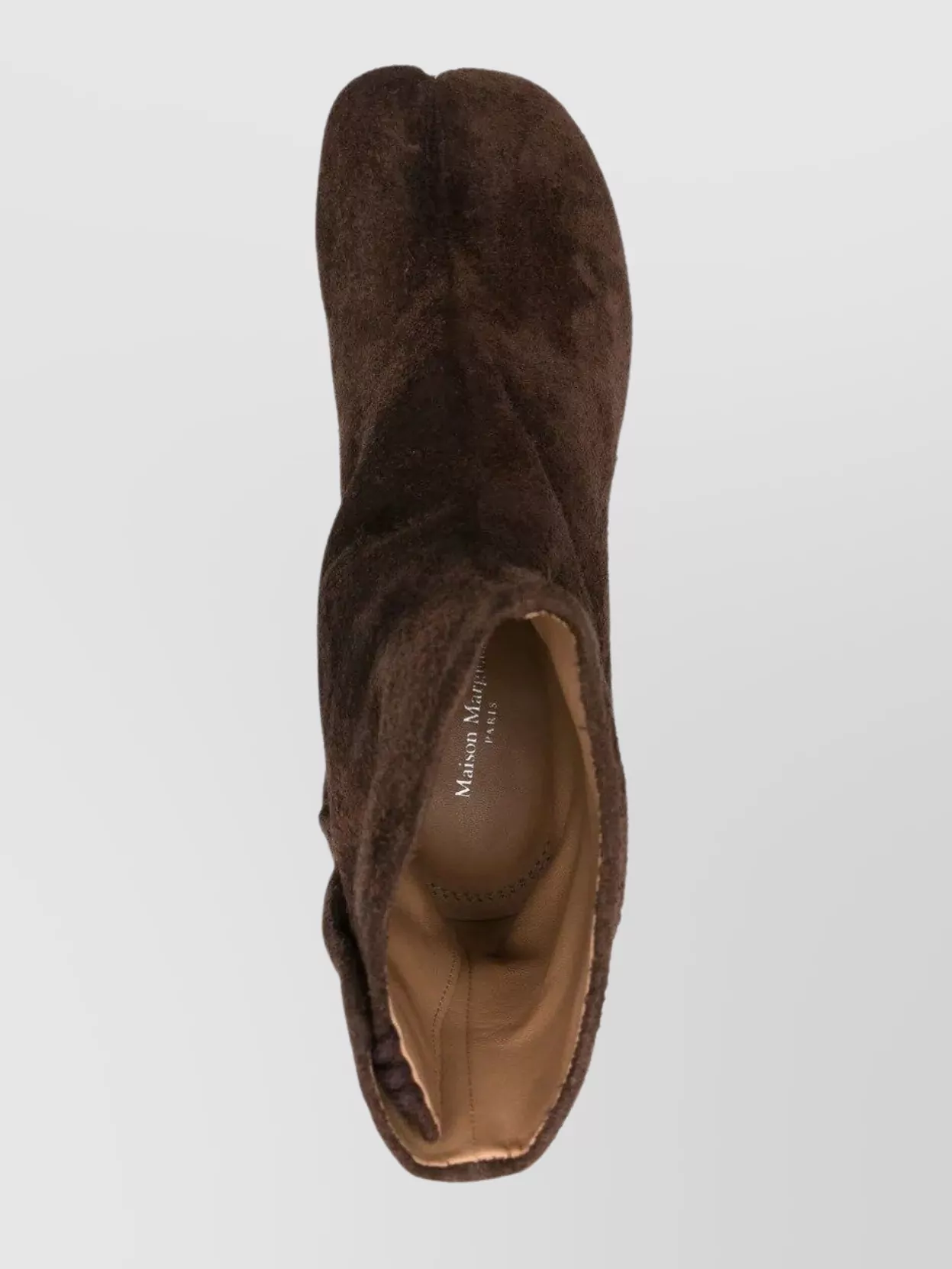 Shop Maison Margiela Suede Ankle Boots With High Block Heel