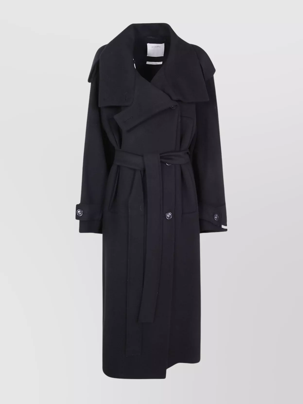 Sportmax Oversized Double-Breasted Coat Belted Design