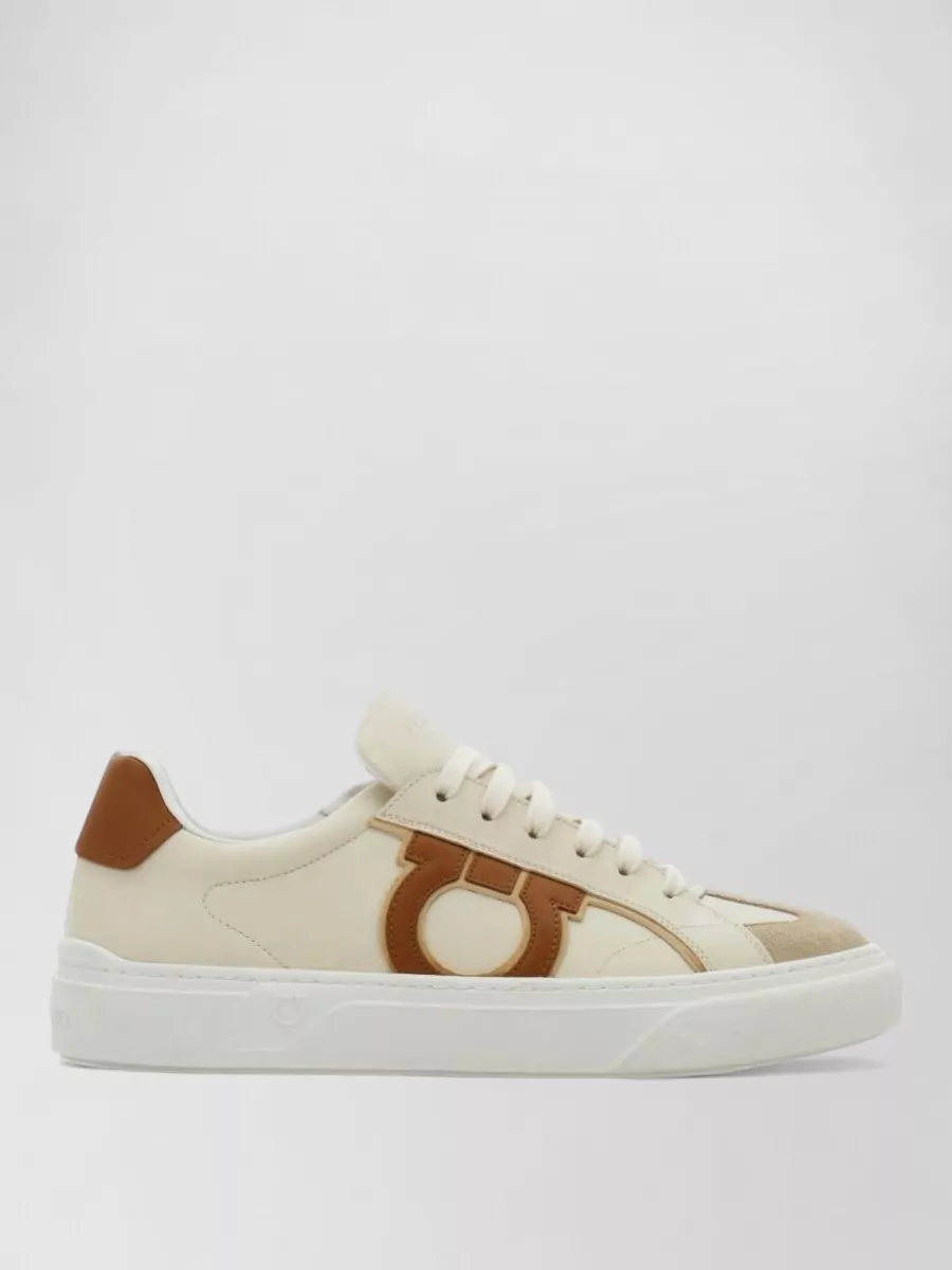 Ferragamo Leather Lace-Up Sneakers