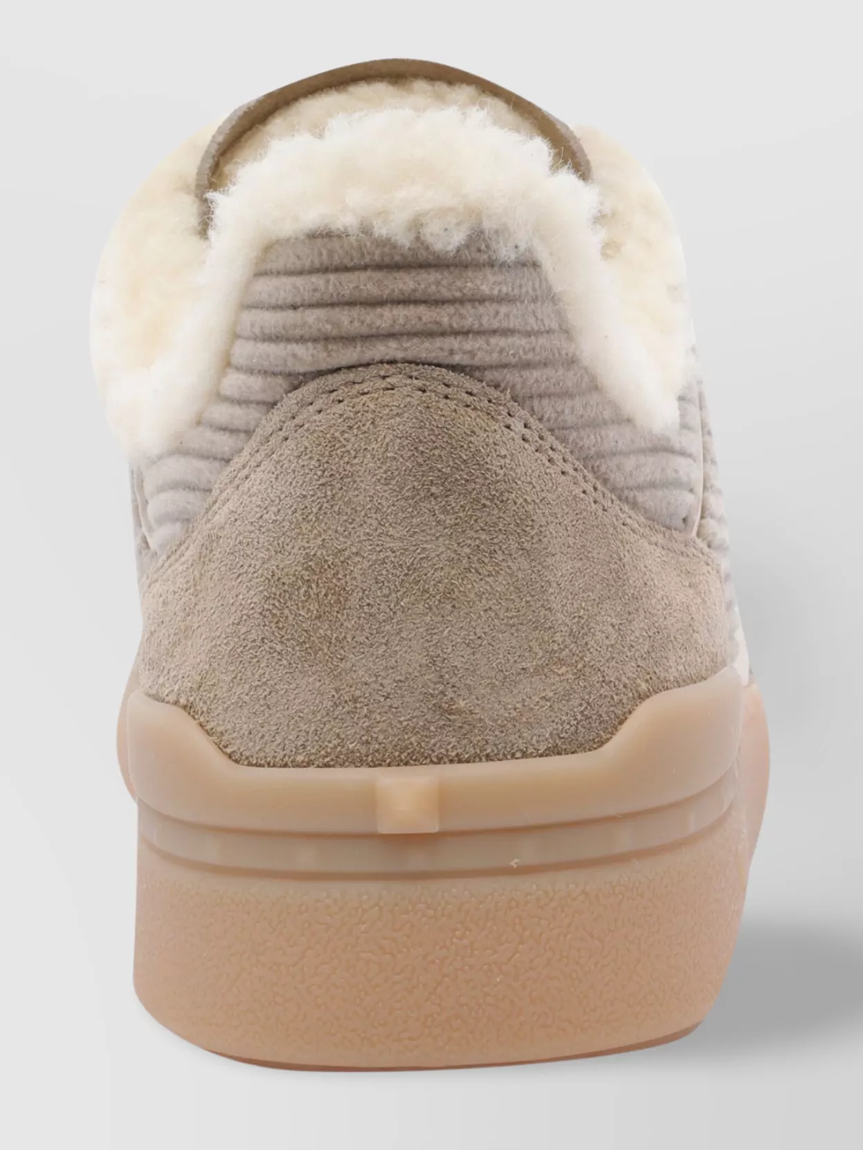 Valentino Garavani Round Toe Suede Panels Leather Sneakers
